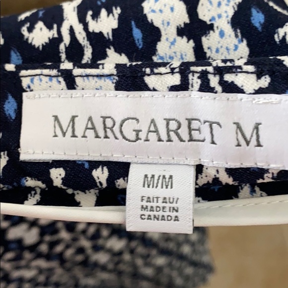 NWOT Margaret M Navy and White Aline skirt - Picture 4 of 6